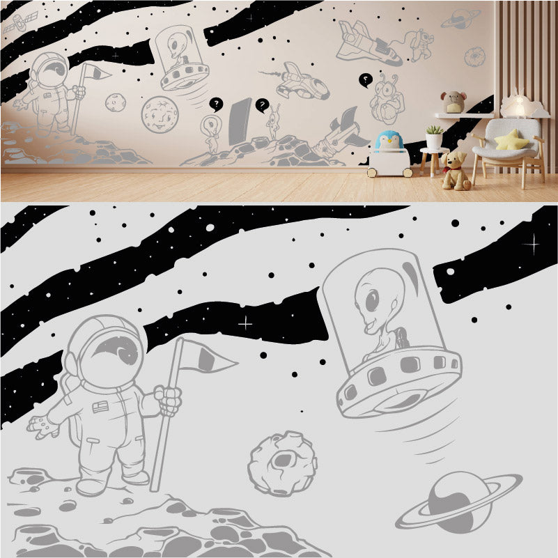in space complete wall mural wall sticker