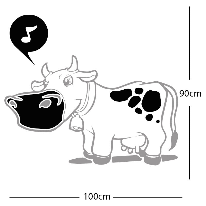 farmyard cow wall sticker