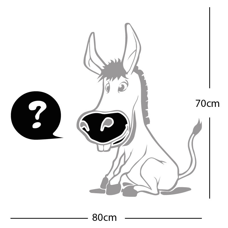 funny donkey wall sticker