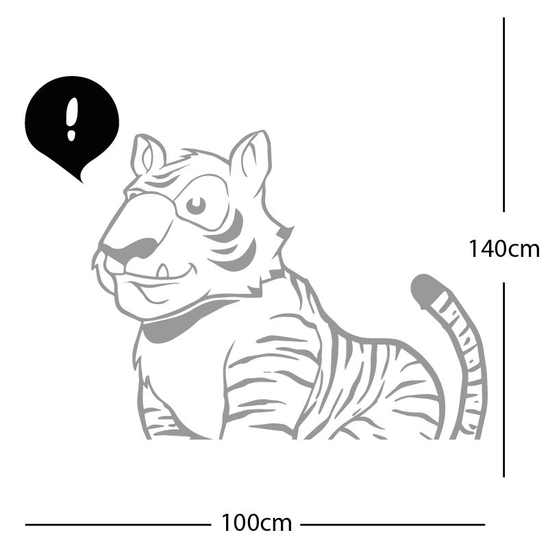 jungle tiger wall sticker
