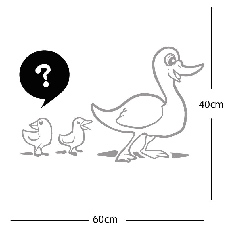 duck with chicks wall sticker