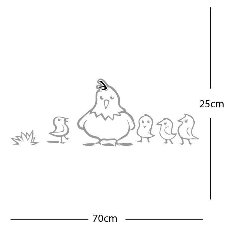 chicken and chicks wall sticker