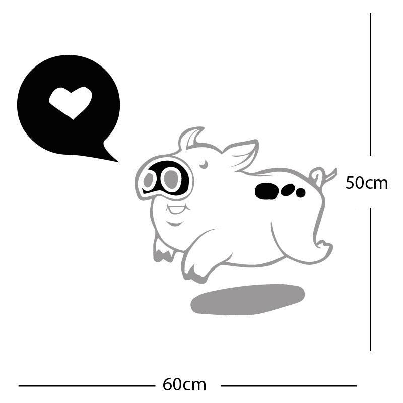 farmyard pig wall sticker