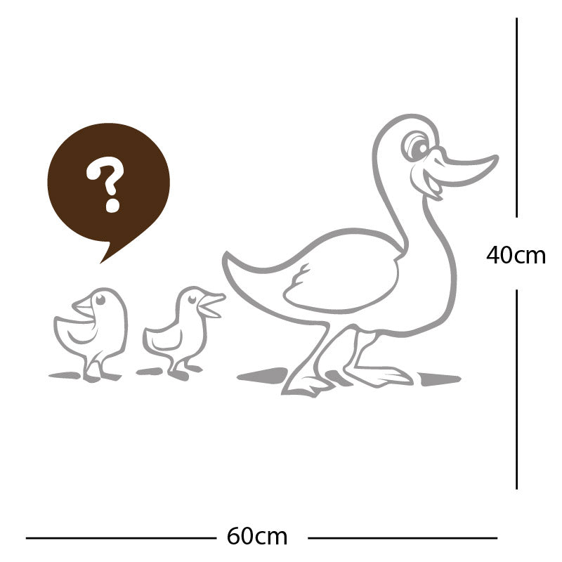 duck with chicks wall sticker