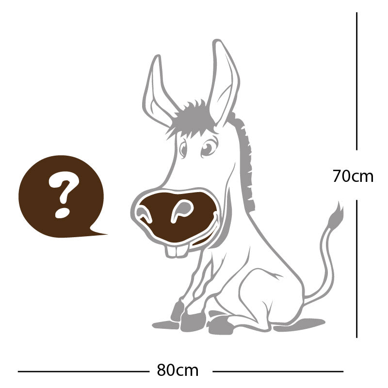 funny donkey wall sticker