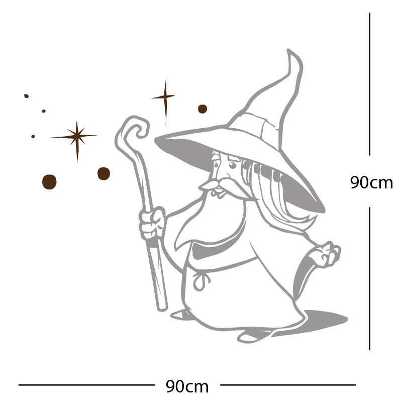 merlin wizard wall sticker