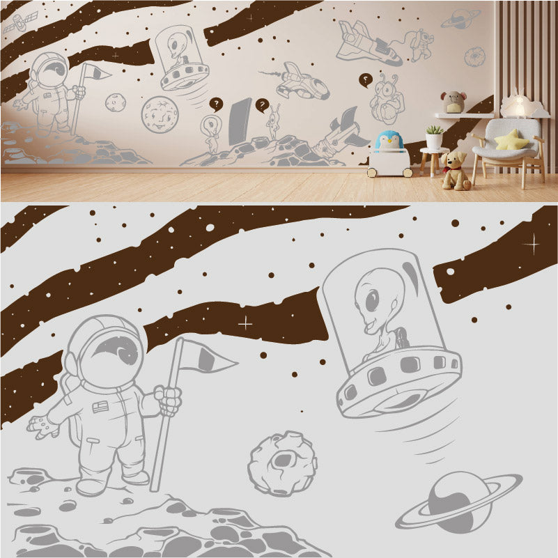 in space complete wall mural wall sticker