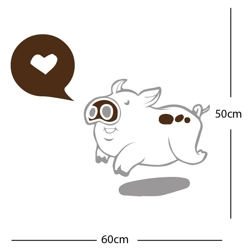 farmyard pig wall sticker