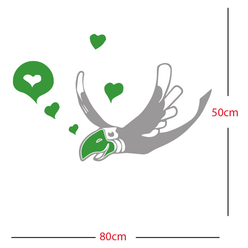 parrot pirate theme wall sticker