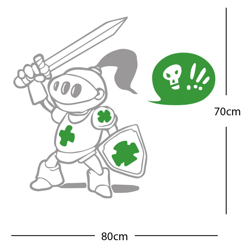 brave knight wall sticker