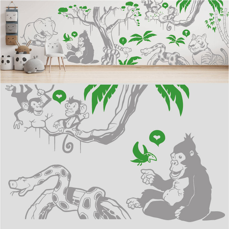 in the jungle complete wall mural wall sticker