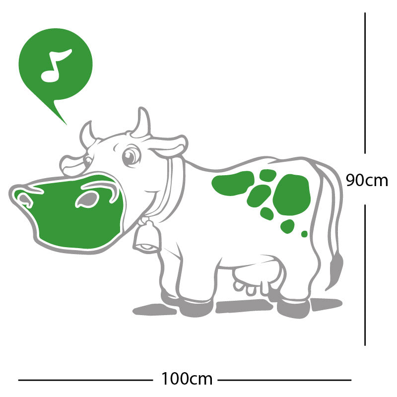 farmyard cow wall sticker