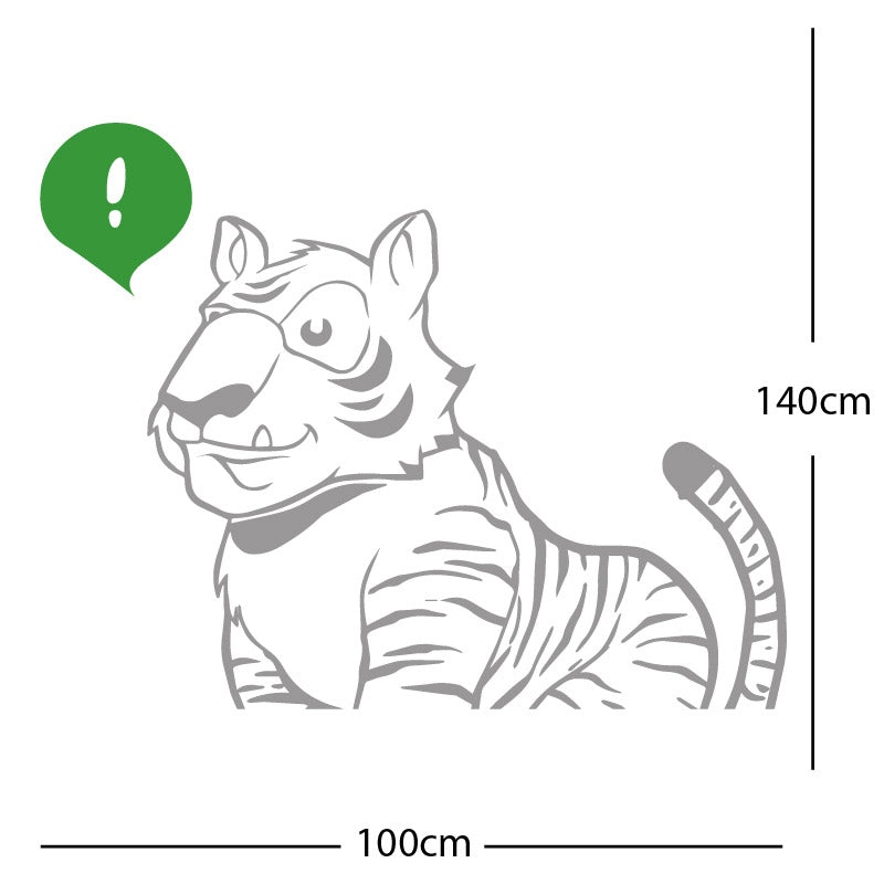 jungle tiger wall sticker