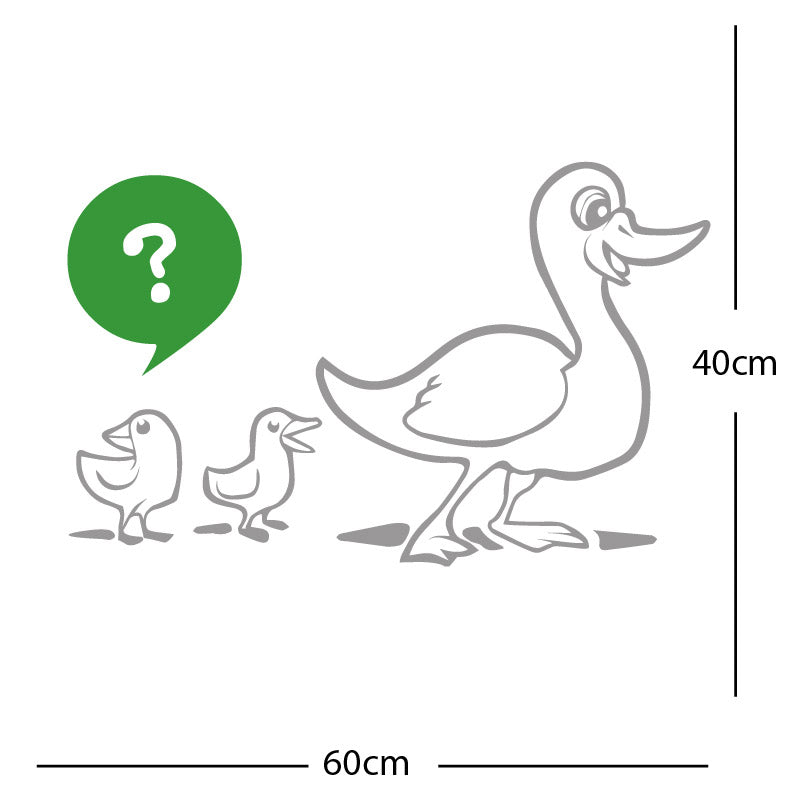duck with chicks wall sticker