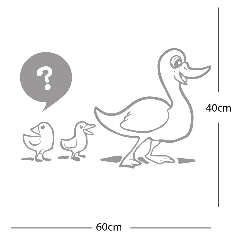 duck with chicks wall sticker