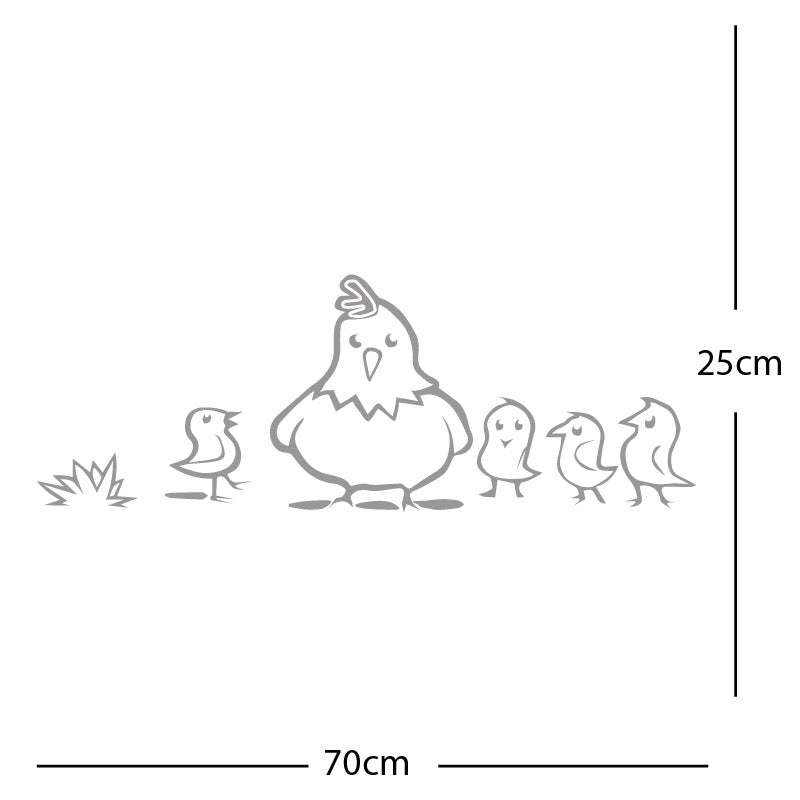chicken and chicks wall sticker