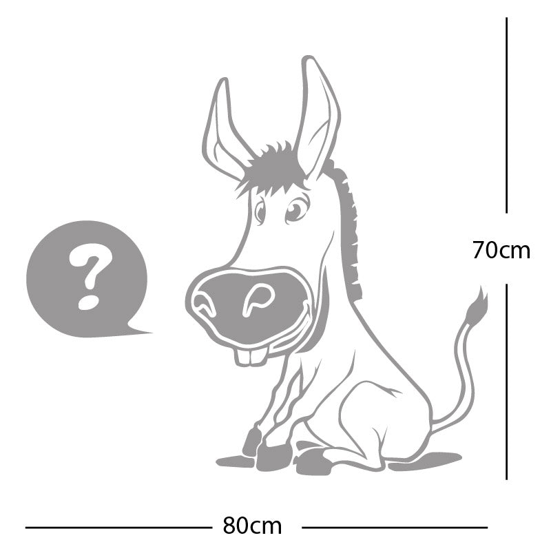 funny donkey wall sticker