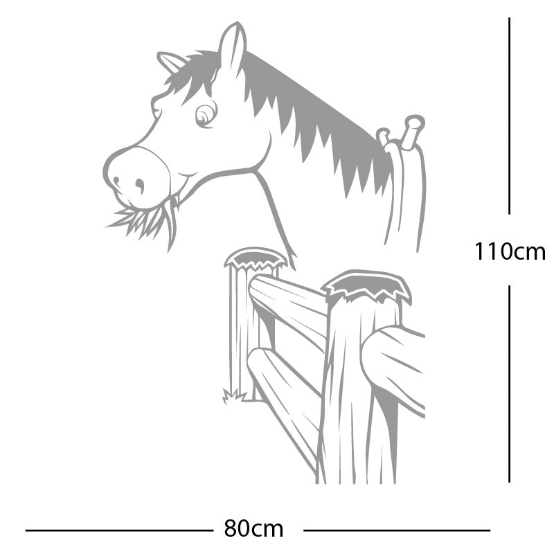 horse and gate wall sticker