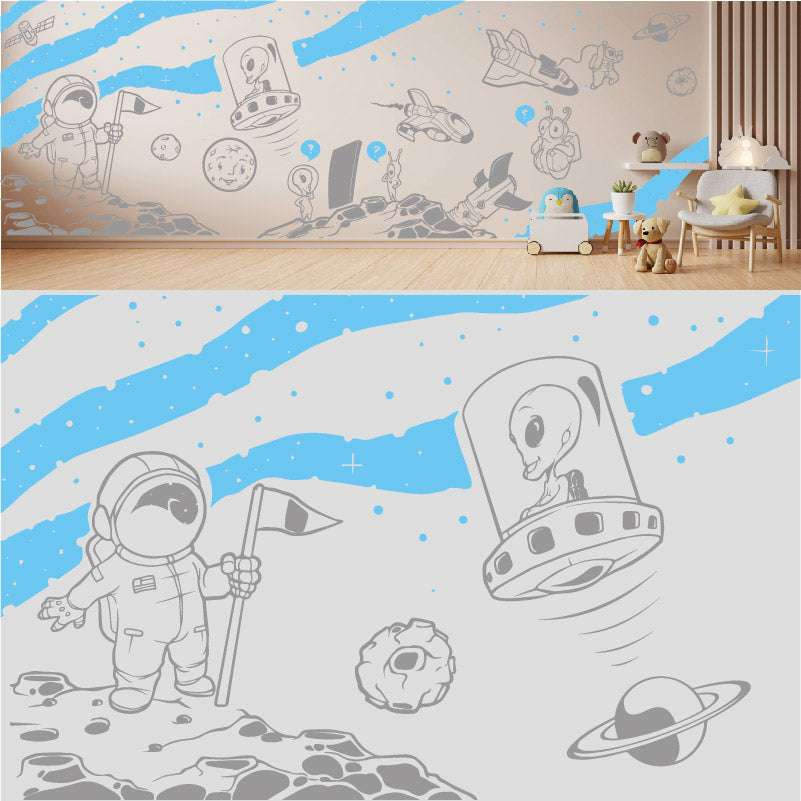 in space complete wall mural wall sticker