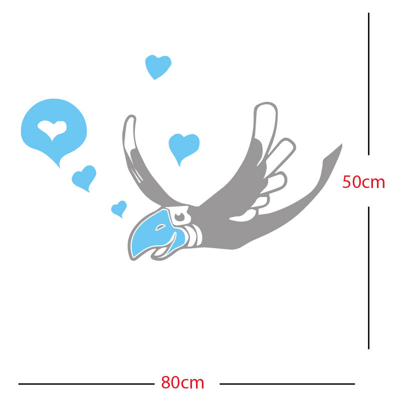 parrot pirate theme wall sticker