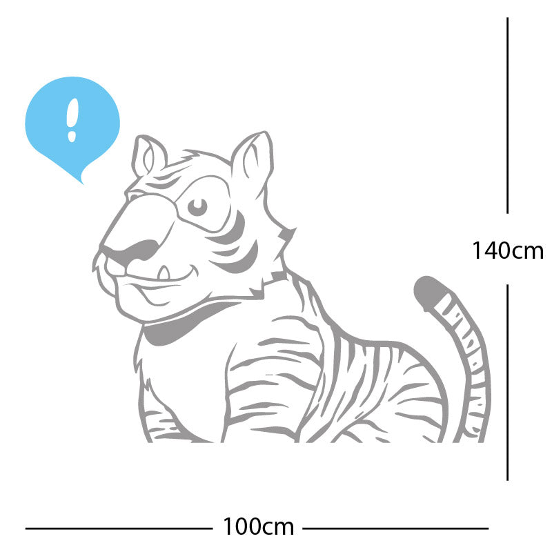 jungle tiger wall sticker