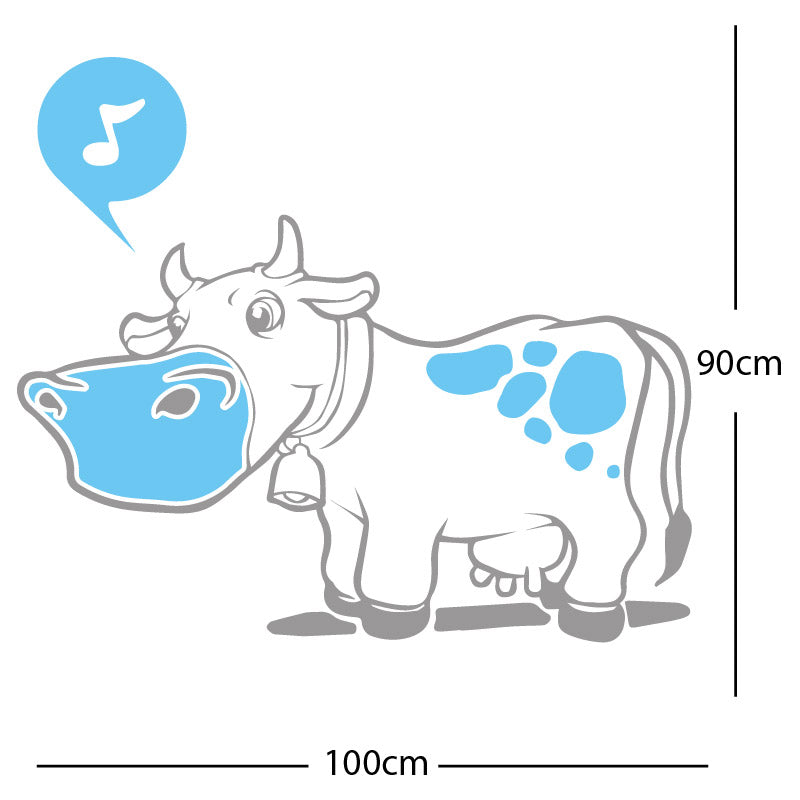farmyard cow wall sticker
