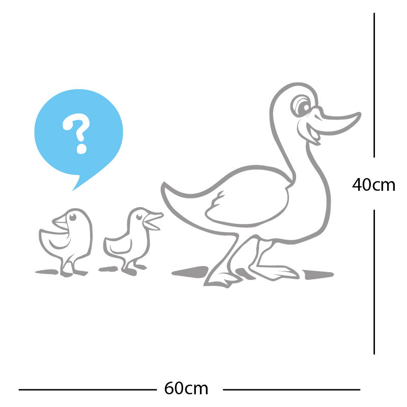 duck with chicks wall sticker