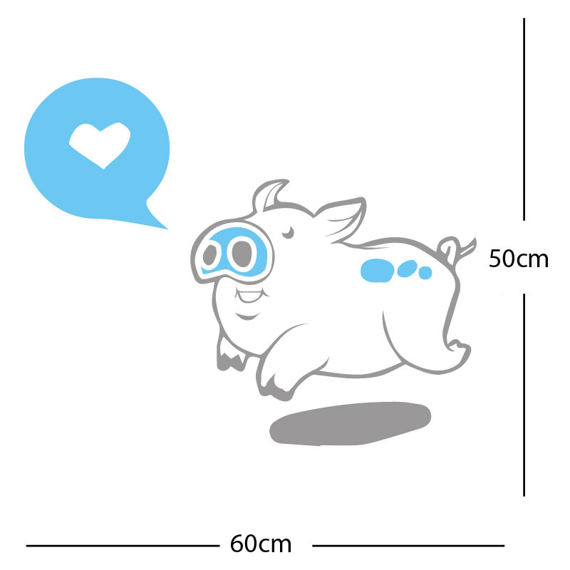 farmyard pig wall sticker