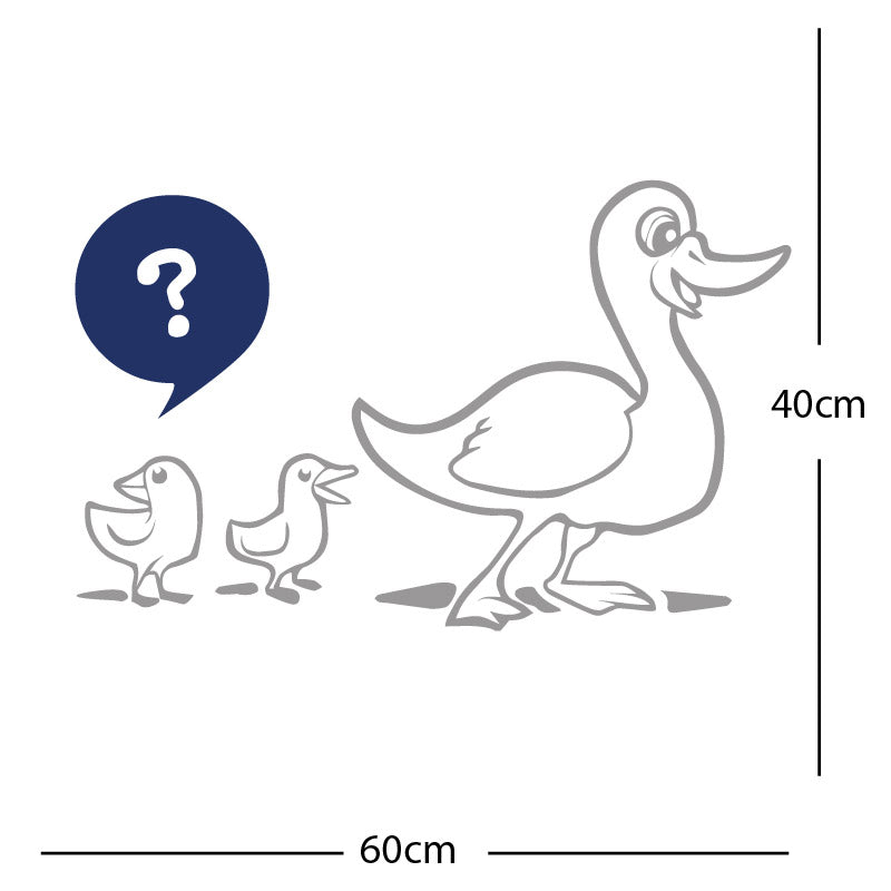 duck with chicks wall sticker