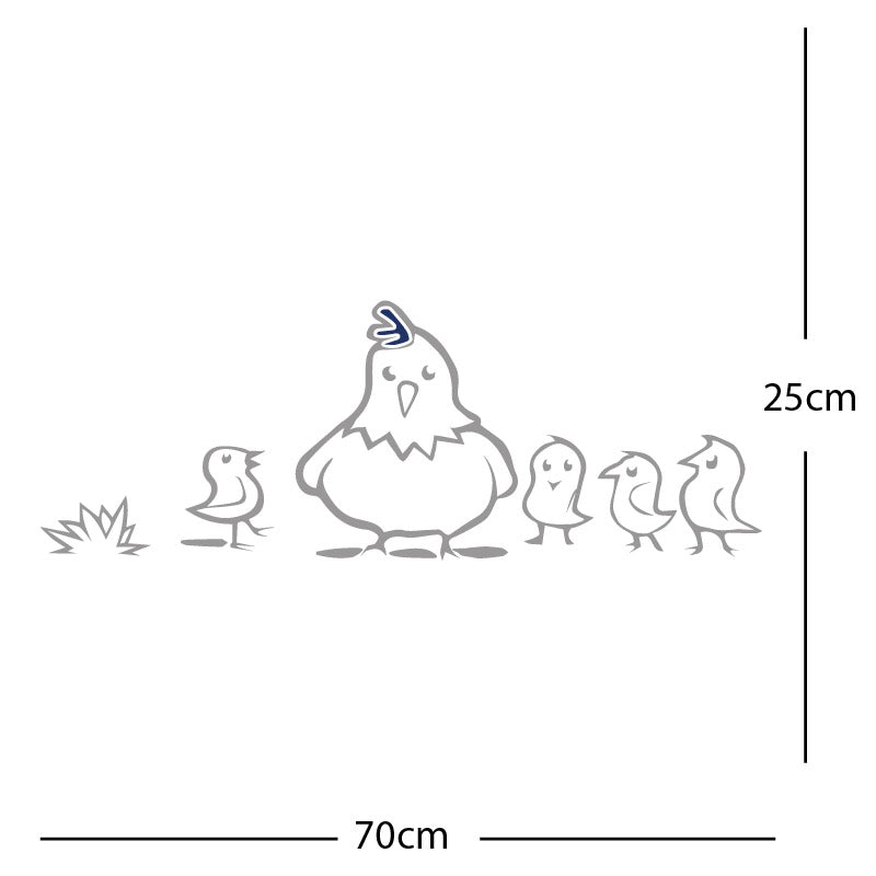 chicken and chicks wall sticker
