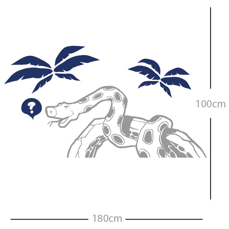 jungle snake wall sticker