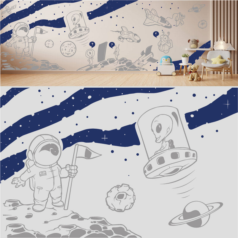 in space complete wall mural wall sticker