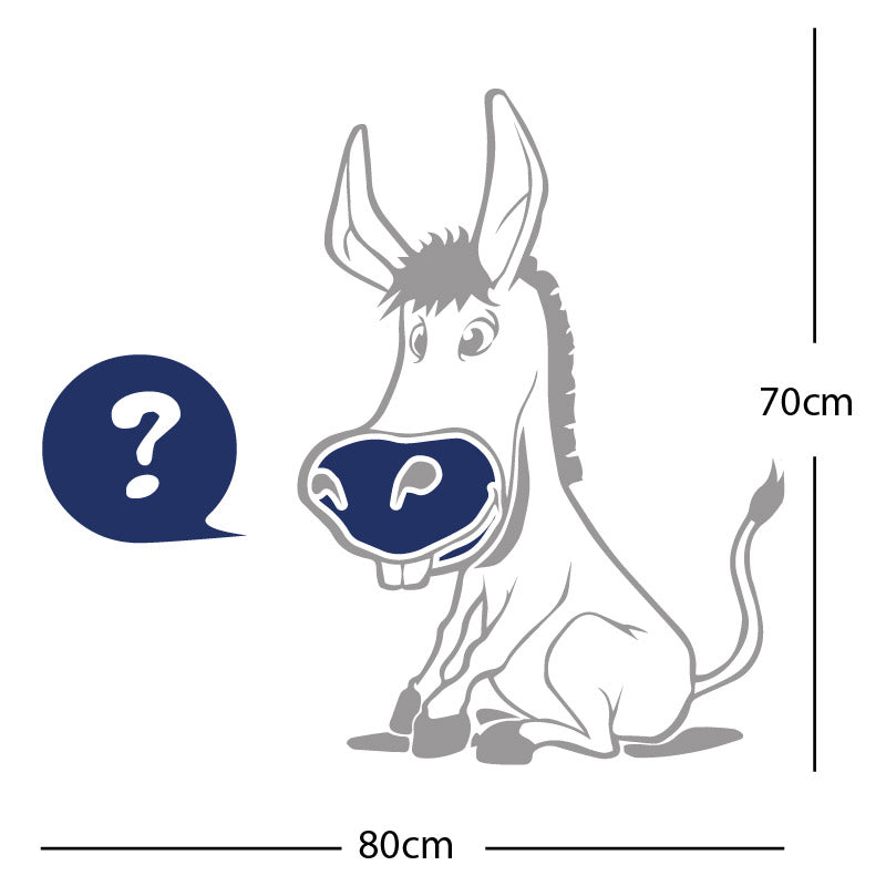 funny donkey wall sticker