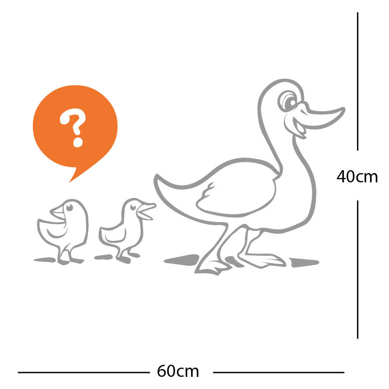 duck with chicks wall sticker