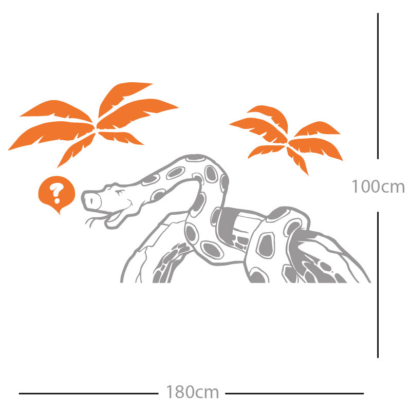 jungle snake wall sticker