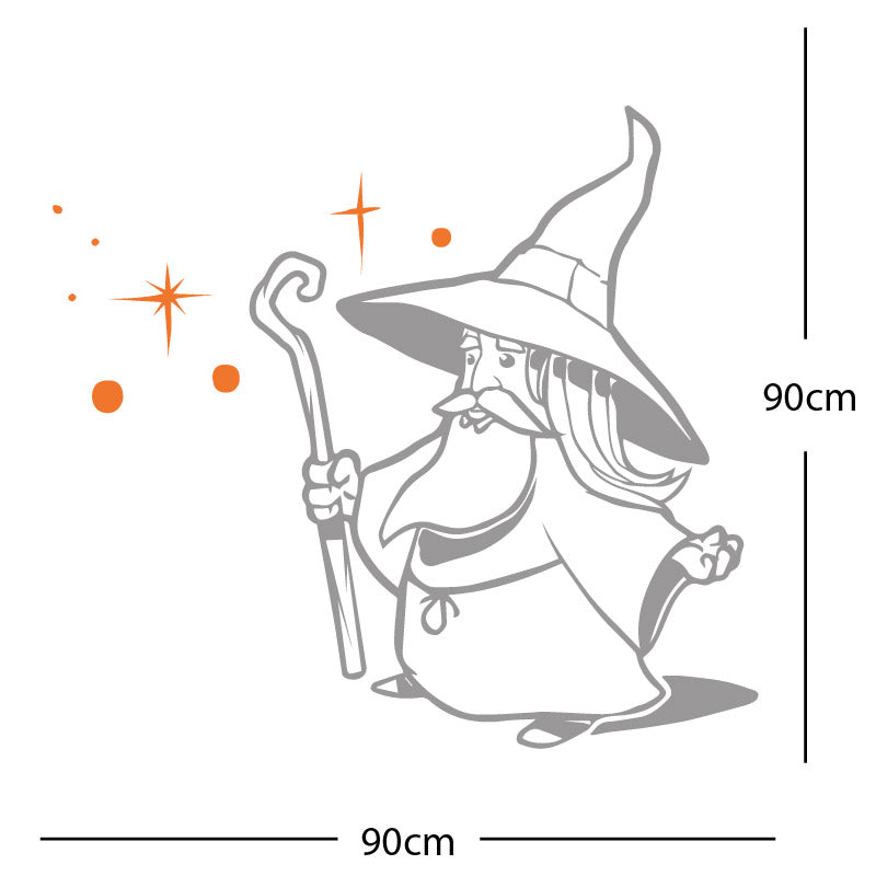merlin wizard wall sticker