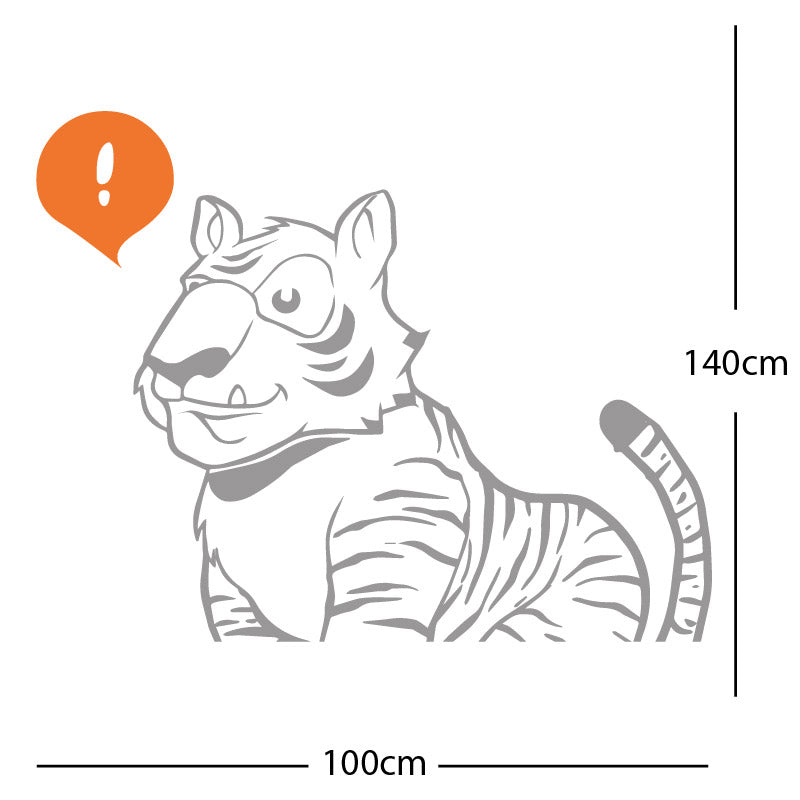 jungle tiger wall sticker