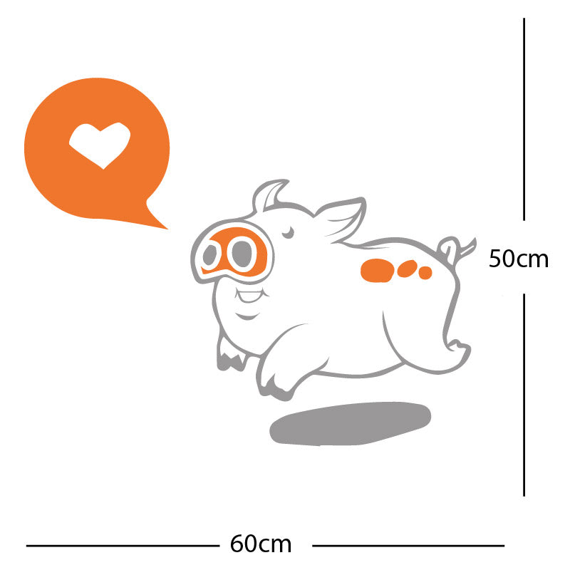 farmyard pig wall sticker