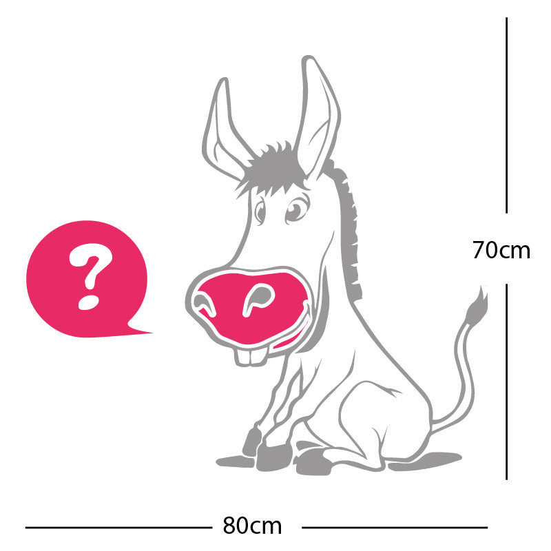 funny donkey wall sticker