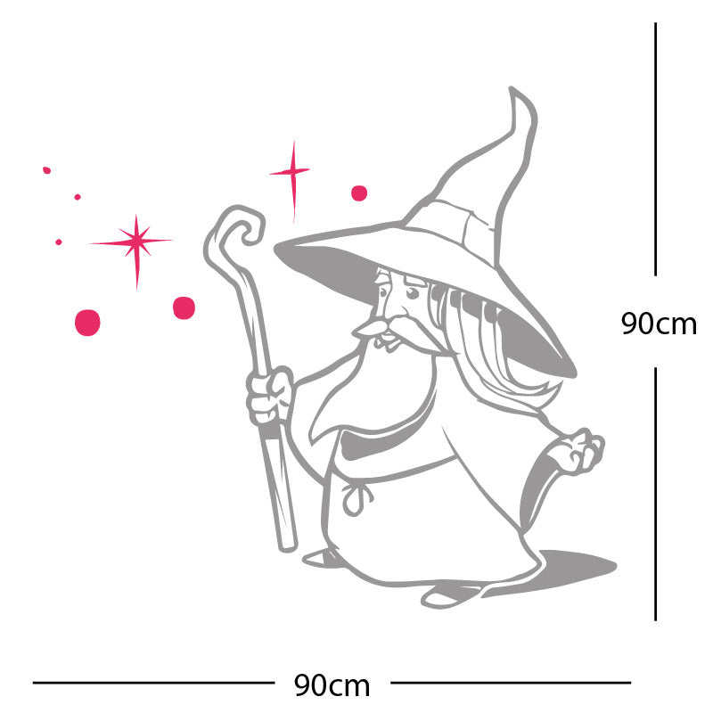 merlin wizard wall sticker