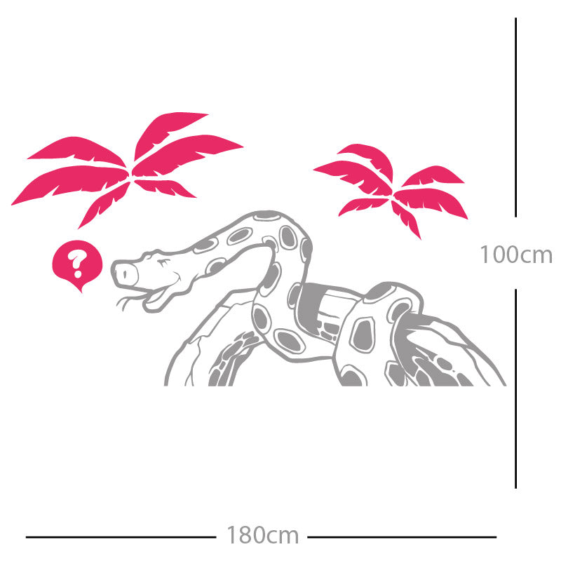 jungle snake wall sticker