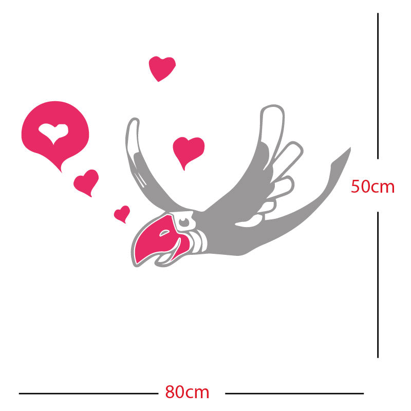 parrot pirate theme wall sticker