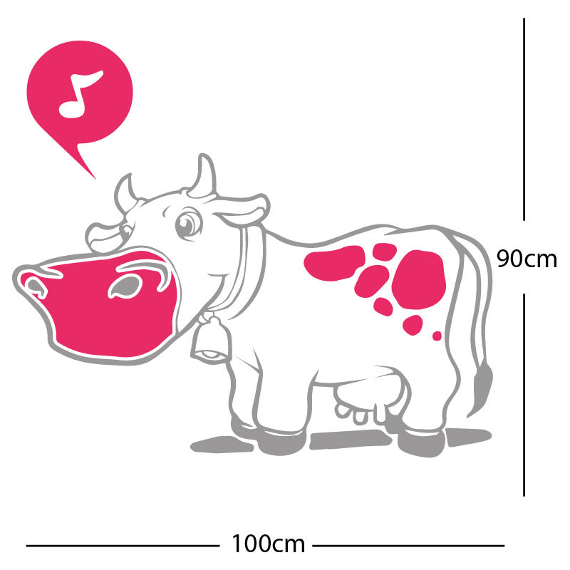 farmyard cow wall sticker