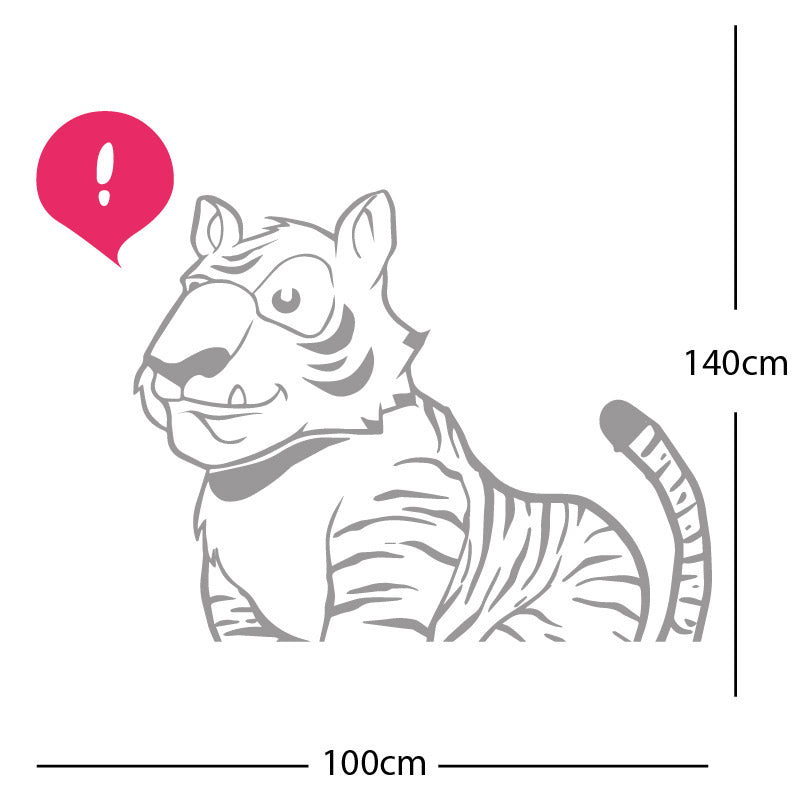 jungle tiger wall sticker