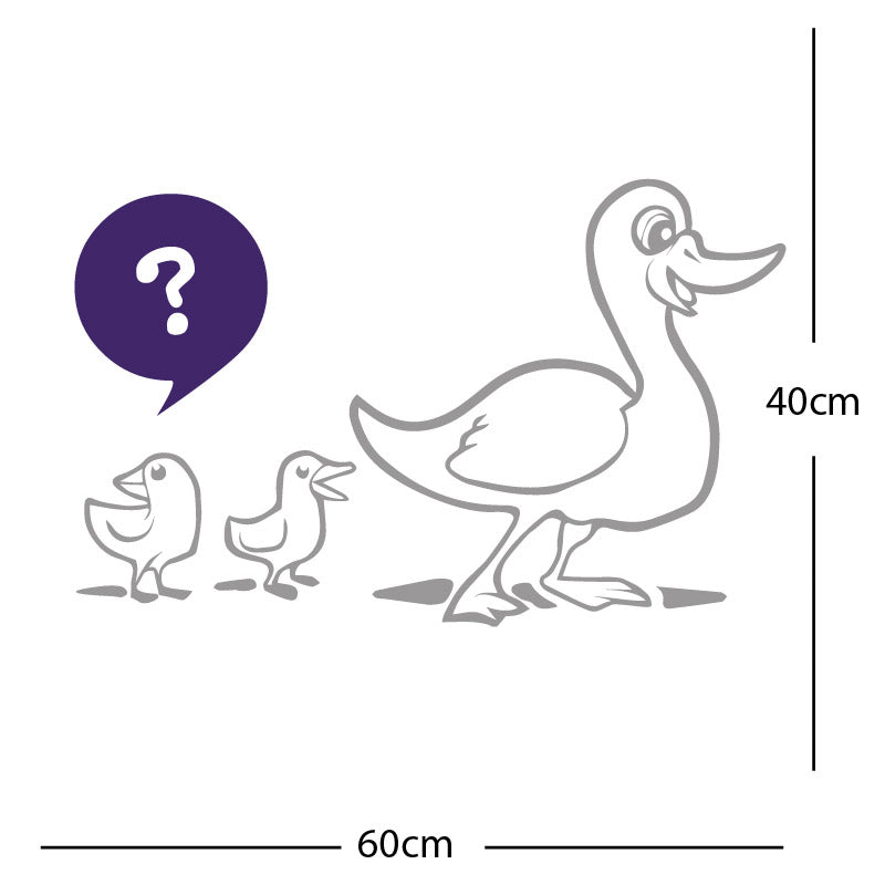 duck with chicks wall sticker