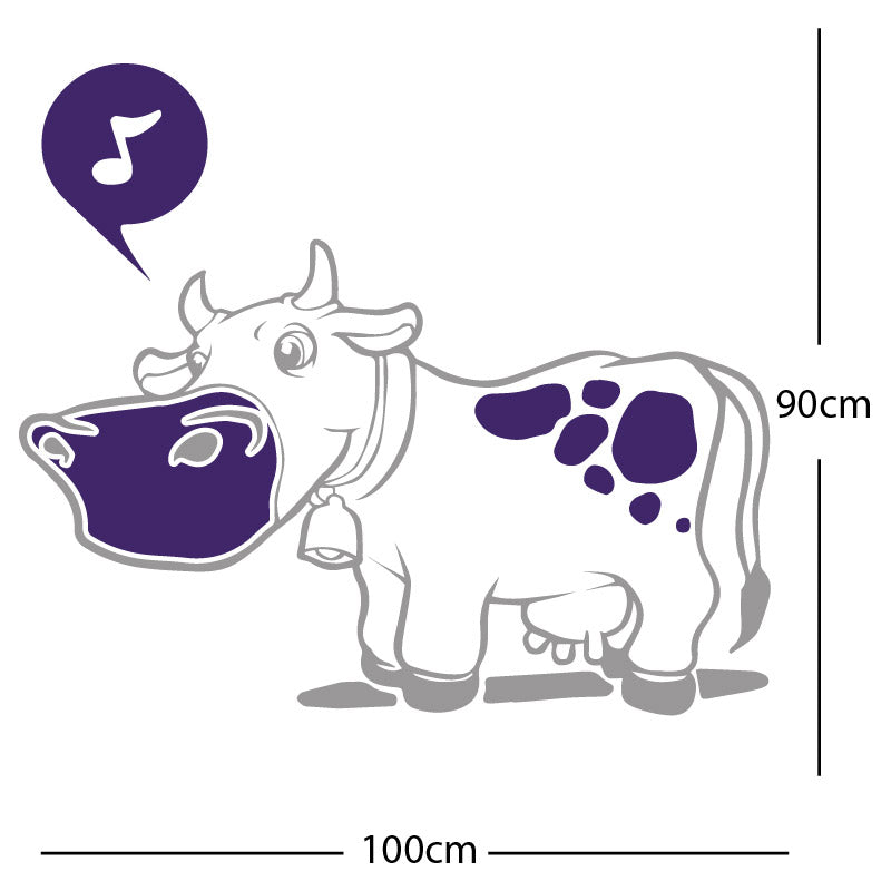 farmyard cow wall sticker