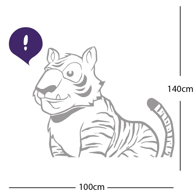 jungle tiger wall sticker
