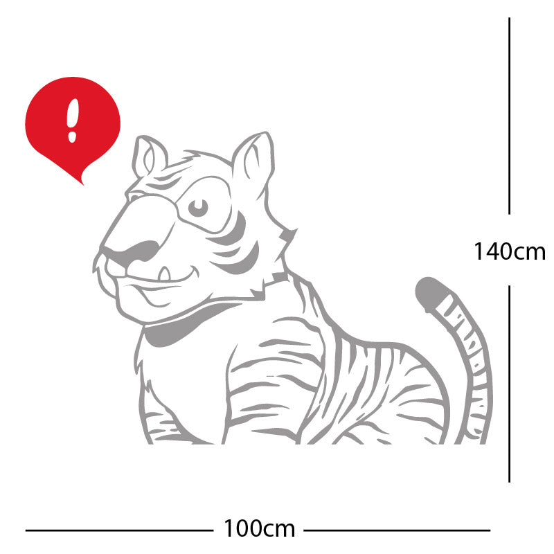 jungle tiger wall sticker