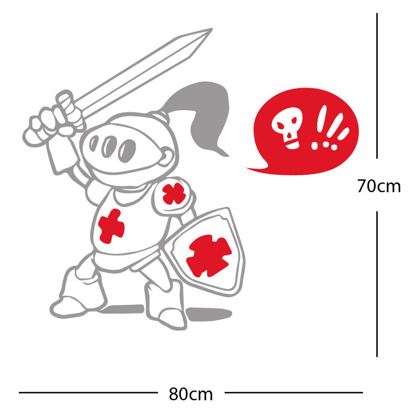 brave knight wall sticker