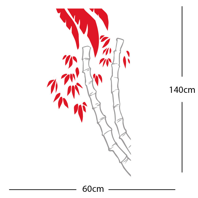 bamboo tree wall sticker